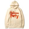 Хэллоуинская надпись Осень Зима флисовое худи уличная мода Харадзюку пуловер мужской и женский Повседневное теплое худи с длинным рукавом