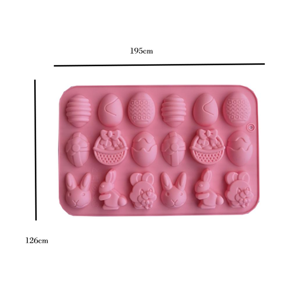 Easter Silicone Mold Rabbit Colored Egg Chocolate Cake Mold Manual Soap Mould Bunny Cookie Molds Holiday Decoration Baking Tools
