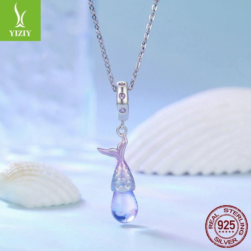 Браслет-подвеска «Пурпурный сон», «Слезы русалки», сделай сам, Нишевая фурнитура из стерлингового серебра S925 с бусинами