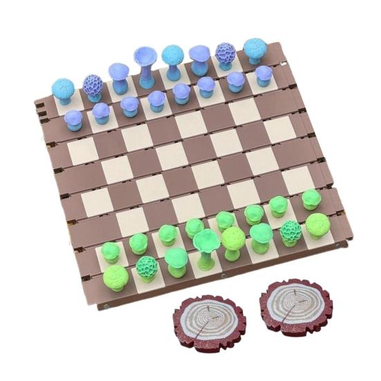 1 набор магнитных лесных грибов, шахматная игра с рулоном, доска для шахмат для детей и взрослых, портативная образовательная дорожная настольная игра-шашка