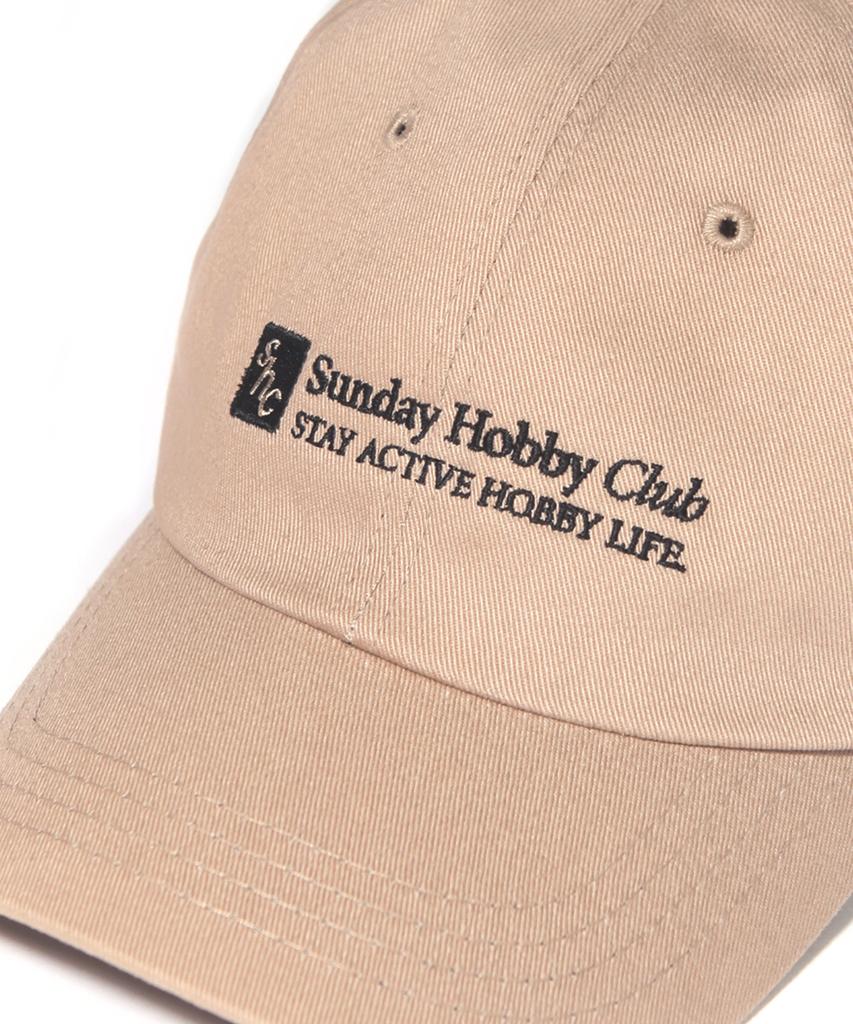 Кепка с изогнутым козырьком и квадратным логотипом Sunday Hobby Club - Бежевая