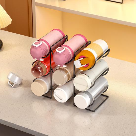 Складная стойка для хранения бутылок с водой, кухонный шкаф, столешница, большая емкость, держатель для кружек, дорожных кружек