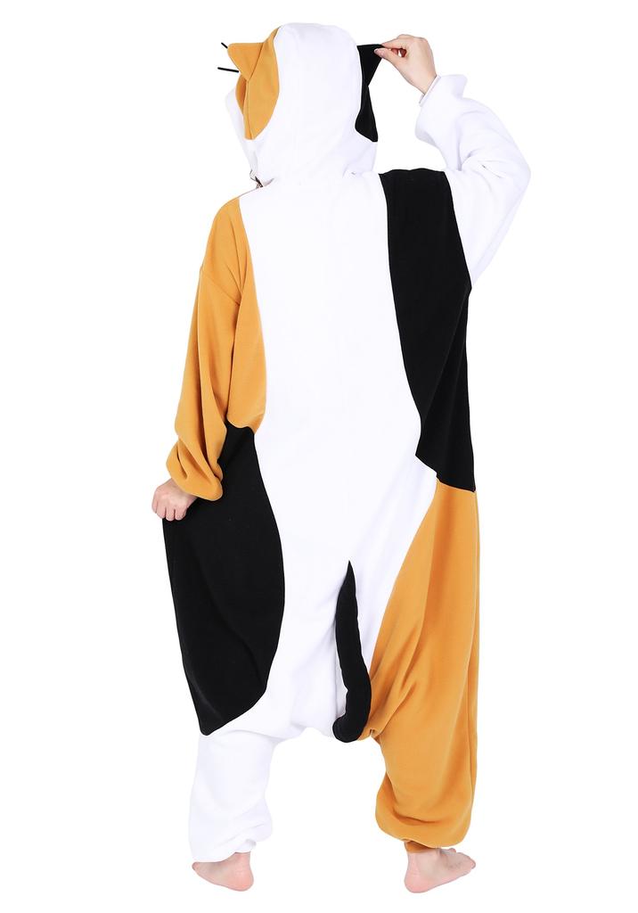 SAZAC Calico Cat Kigurumi, Adult Fleece, Animal, 2872
