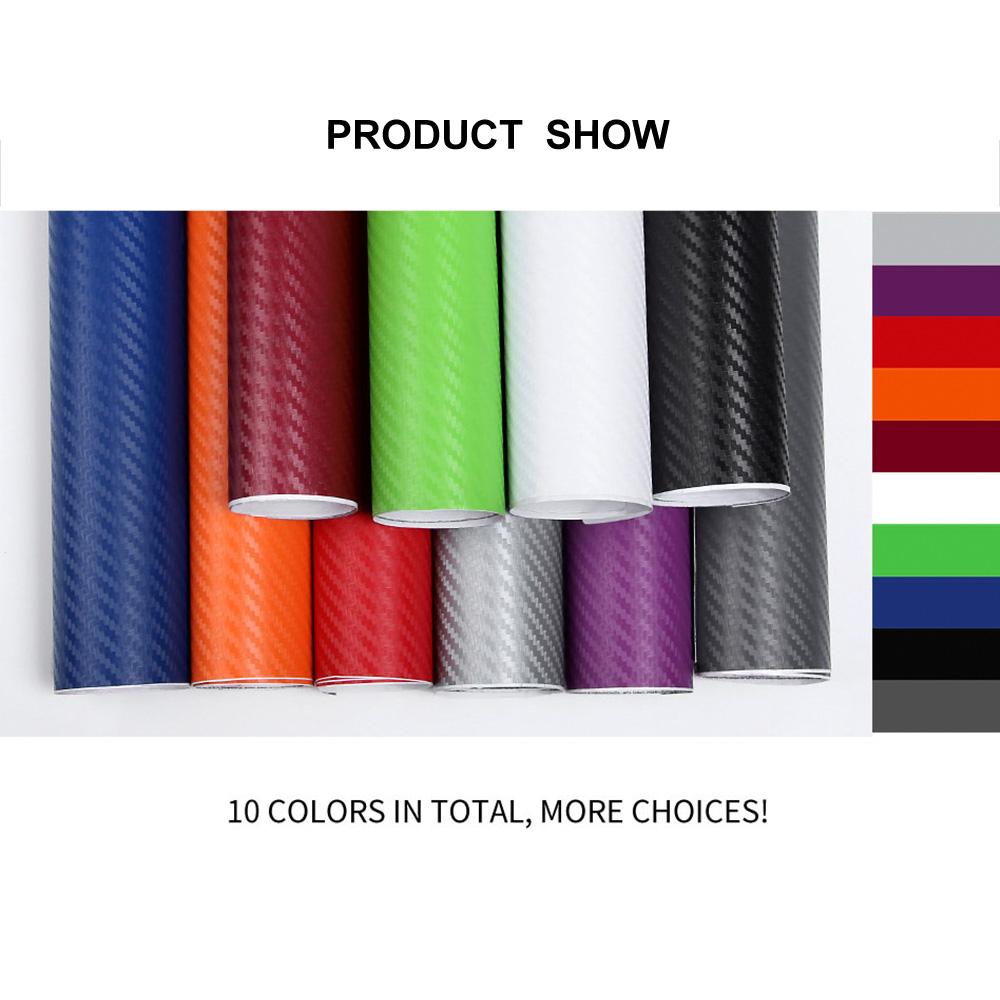 Водонепроницаемые автомобильные наклейки 3D Автомобильная виниловая пленка из углеродного волокна в рулоне, автомобильная наклейка «сделай сам», декор