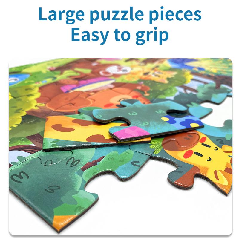 36 шт. Переносная jigsaw puzzle Детская Бумажная Крупные Детали Puzzle Подарок для Развития 3-6 Лет Детские Игрушки Пазл для Малышей