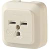 Grounded 2P30A Square Outlet Thin Milky White WK36301WP