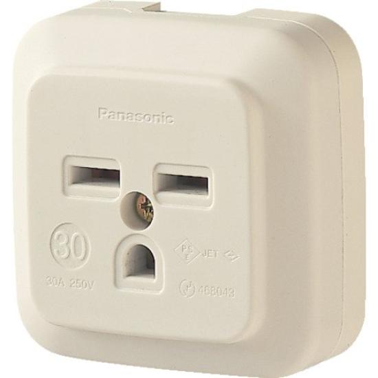 Panasonic Grounded 2P30A Square Outlet Thin Milky White WK36301WP