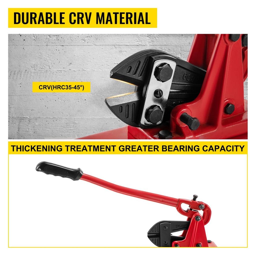 24\" Bench Type Hand Swager, Cutting Capacity 3/8\" Bolt Cutter Bench Type, Hardness 35-45HRC Crimping Tool Bench Wire Rope Cable, Red Swaging Machine