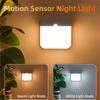 Wireless LED Night Light Motion Sensor Magnetic Cabinet Lamp USB Rechargeable For Bedroom Stairs Closet Kitchen Bed Lighting