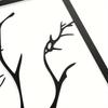 Набор из 4 шт. Настенное искусство «Птица на ветке», Большой черный металлический декор для помещений и улицы, Праздничный подарок на Хэллоуин, Рождество, Новый год