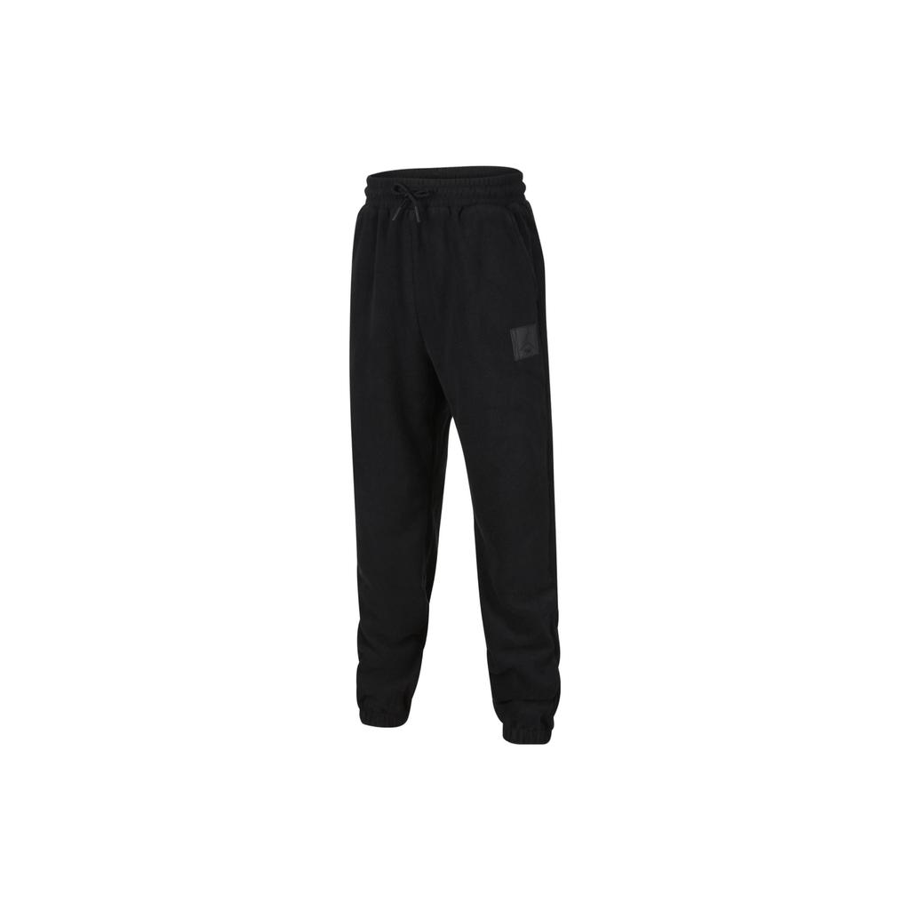 Jordan MJ Essentials Solid Color Drawstring Casual Jogger Pants Kids Bottoms Black FZ1802-010
