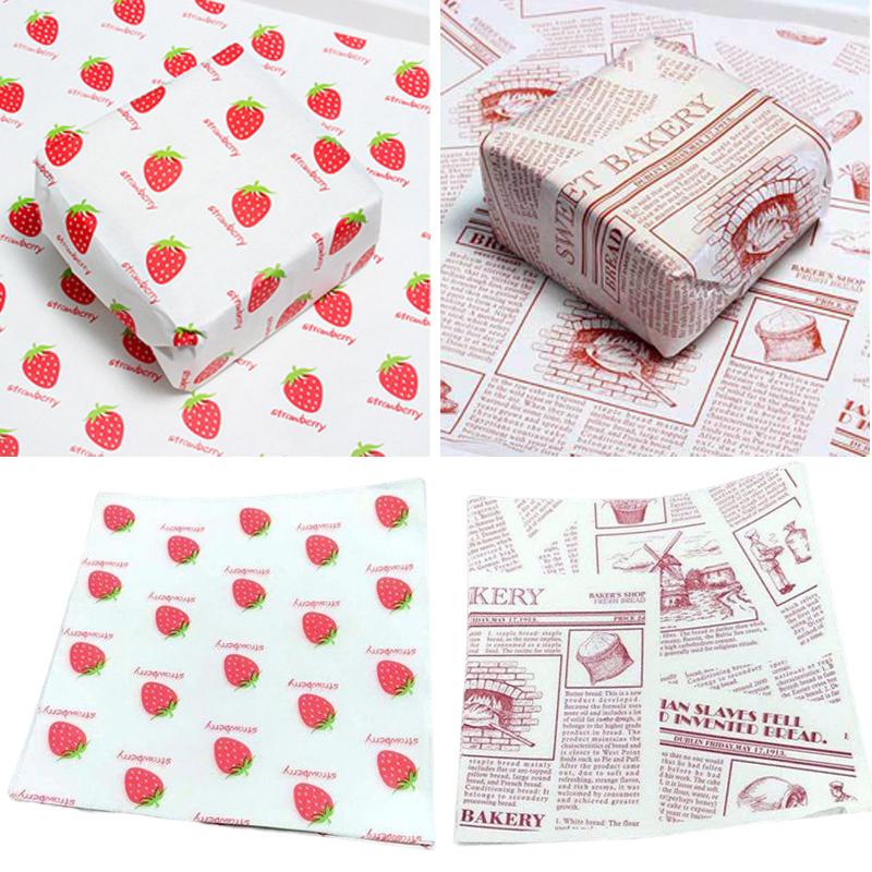 Подложка для клубничного торта Маслостойкая бумага Бумага для гамбургеров Бумага для упаковки сэндвичей Масловпитывающая бумага Бумага для выпечки с маслом