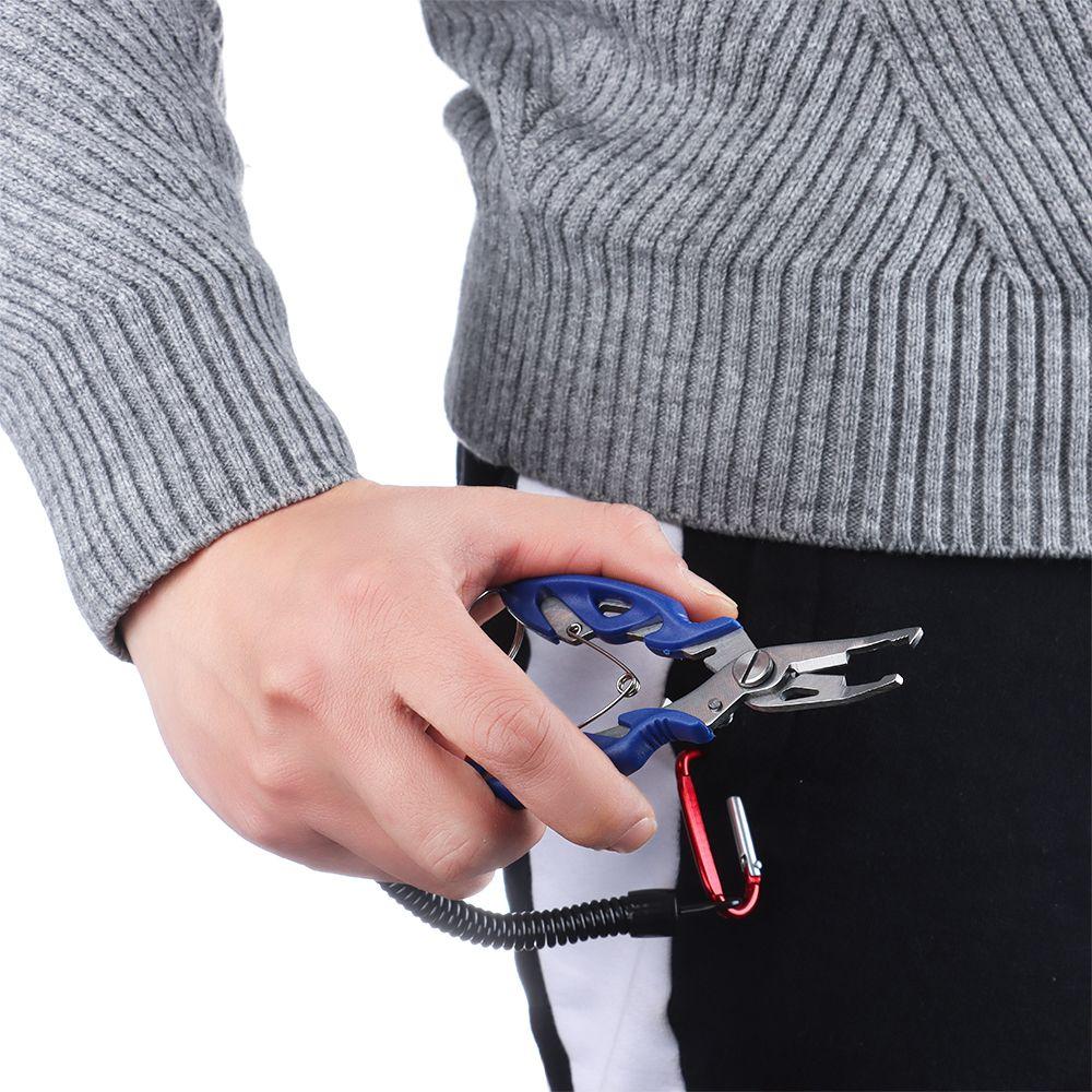 with Lanyard Multi-function Stainless Steel Scissor Fishing Pliers Bait Line Cutter Hook Removers