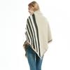 Autumn Winter Women's Wide Striped Scarf Geometric Pattern Shawl Thick Warm Scarf