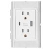 Floor Socket Dual 3 Prong USB TYPE C Port Space Saving Waterproof Recessed Outlet 15A