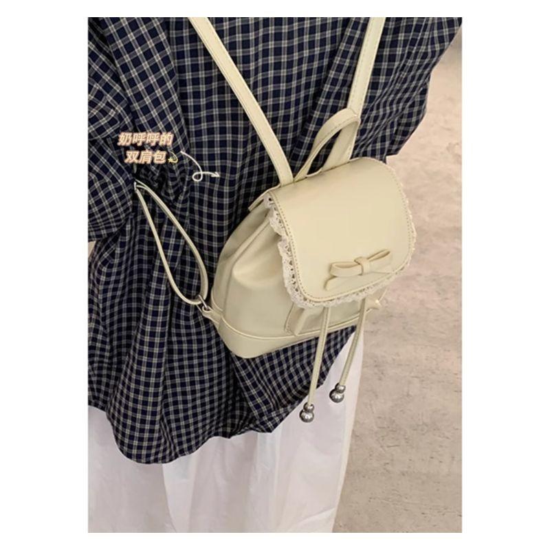 Sweet Bow Versatile Bag Women's 2025 New Trendy Fashion Cute Backpack Korean Ladies Backpack