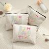 1pc Mahjong Player Makeup Bags Makeup Corduroy Storage Bag Aesthetic Accessory Travel for Women Mahjong Club Game Lover Bags