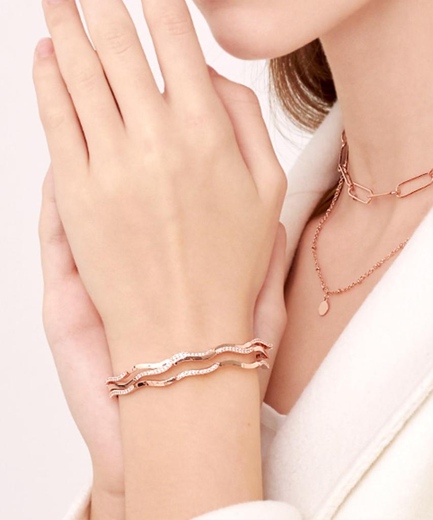 Ellejewelry Браслет-теннис с волнистыми точками Elbrbb015