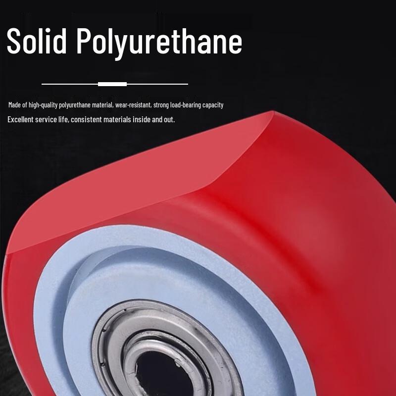 JNL N47929 3-inch Polyurethane Threaded Swivel Caster with Brake
