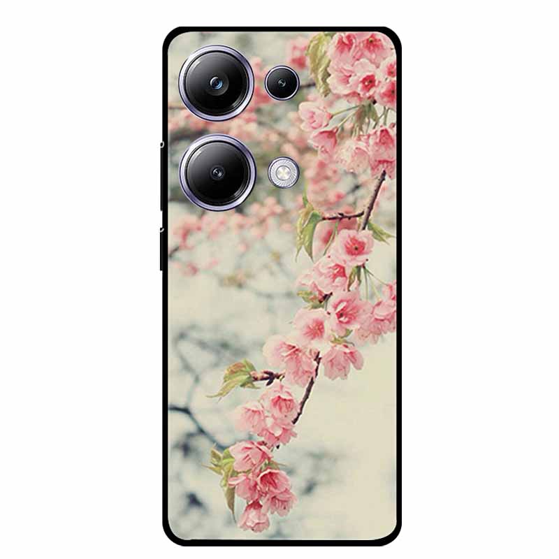 For Xiaomi Poco M6 Pro 4G Phone Case Cover Wolf Shockproof Black Silicone Soft Back Cover Cases For Poco M6 Pro Case M 6 M6Pro