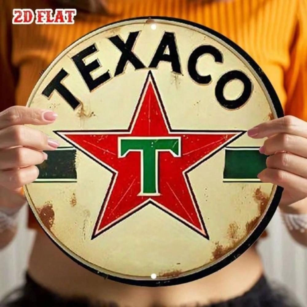 Металлическое Настенное Искусство Винтажный Знак Ретро Заправки Texaco Декор Гаража