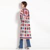 Autumn Long Cardigans Spring Fashion Vintage Floral Knit Streetwear Loose Hollow Out Overcoat