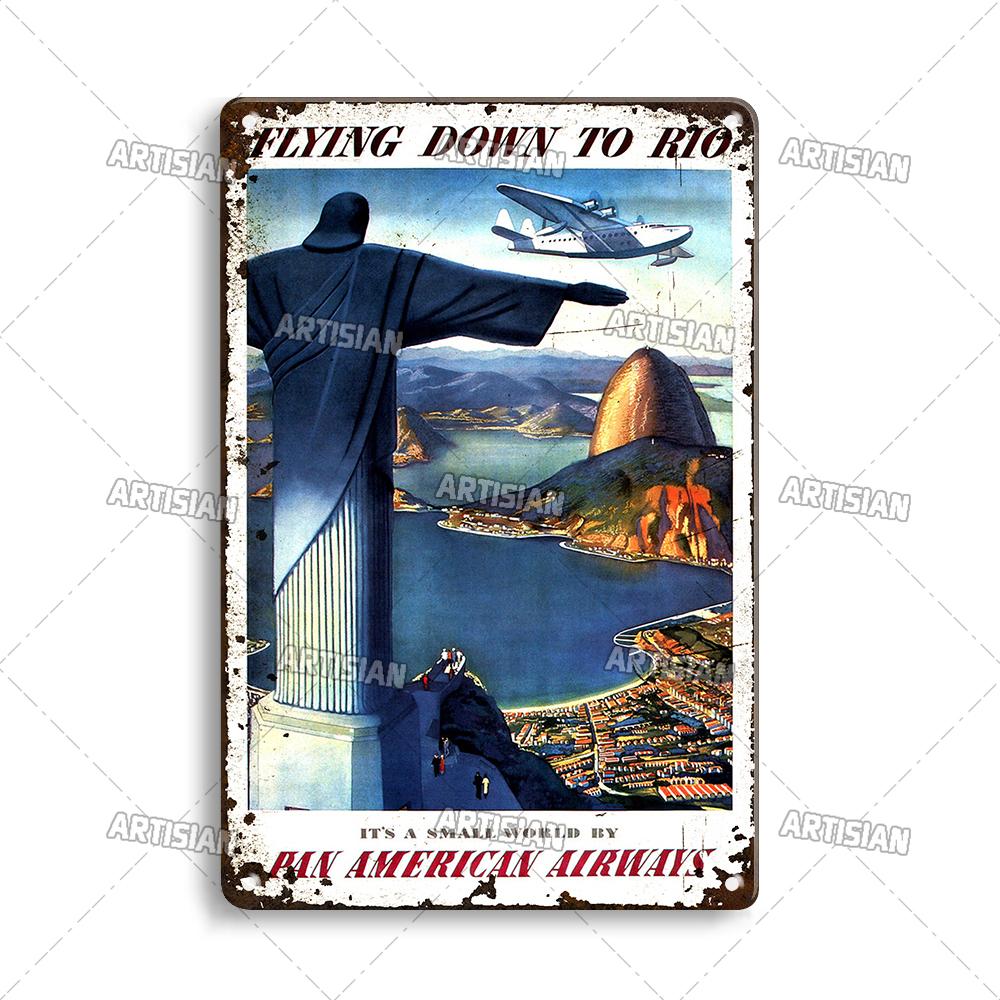 Ностальгический бразильский металлический постер винтажная дорожная металлическая жестяная вывеска декоративная тарелка домашний бар студия настенный декор металлическая табличка