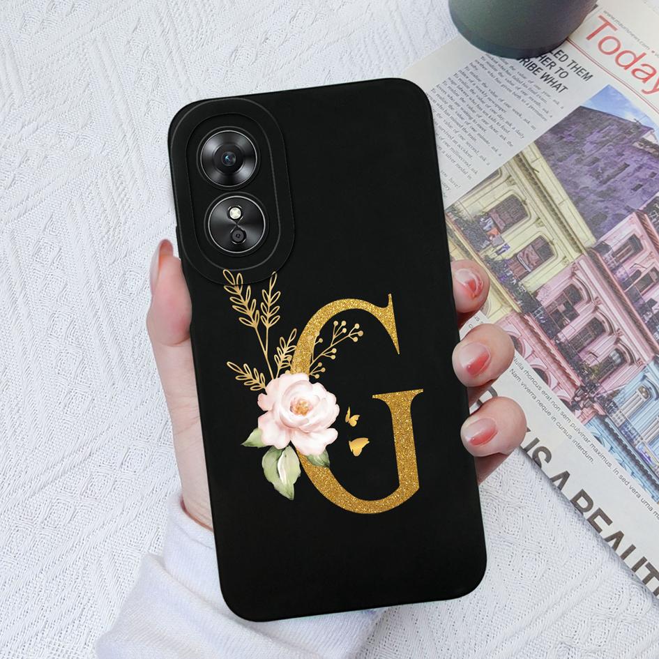 Милый чехол с буквами для OPPO A1 Pro A5 A9 2020 A15 A16 A17 A52 A53, мягкий силиконовый квадратный защитный чехол, бамперы с розовыми буквами для OPPOA17, чехол для телефона