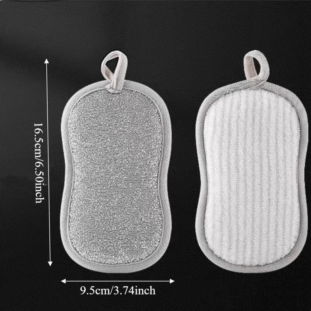 Doublesided Kitchen Cleaning Sponges Durable Scouring Pad Steel Wool Cleaning Cloth Scrubber