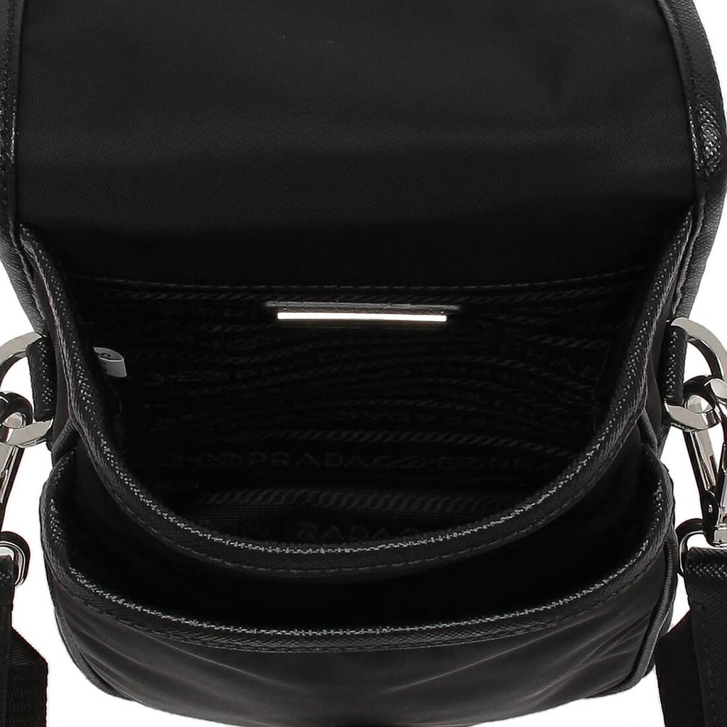 Сумка через плечо Renylon Saffiano Сумка через плечо с треугольным логотипом черная для мужчин и женщин 2VD043 2DMH F0002 XOP [Prada] [Товар]