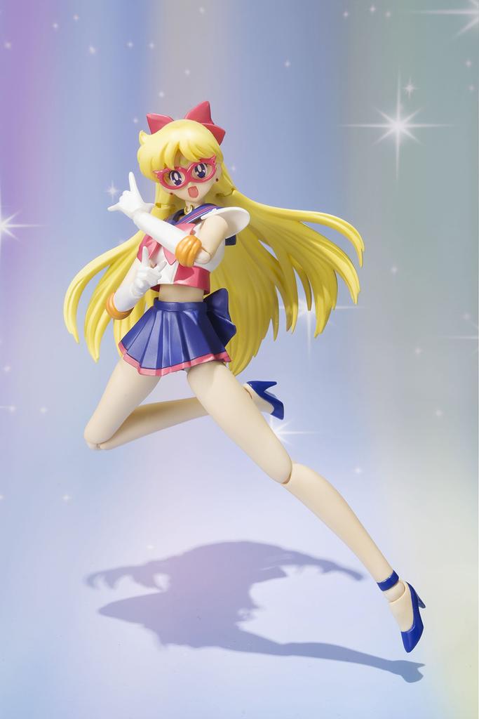 Bandai S.H.Figuarts Pretty Guardian Sailor Moon Sailor V, Approximately 140mm, Made of ABS & PVC