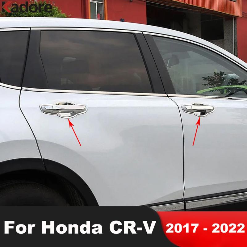 Накладка на углубление ручки боковой двери для Honda CRV CR-V 2017 2018 Хромированные аксессуары для экстерьера автомобиля