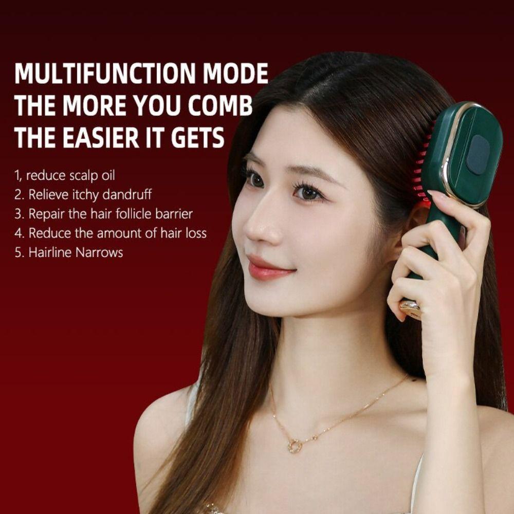 Blue Red Light Therapy Massage Comb Hair Growth Electric Massager Scalp Massage Brush