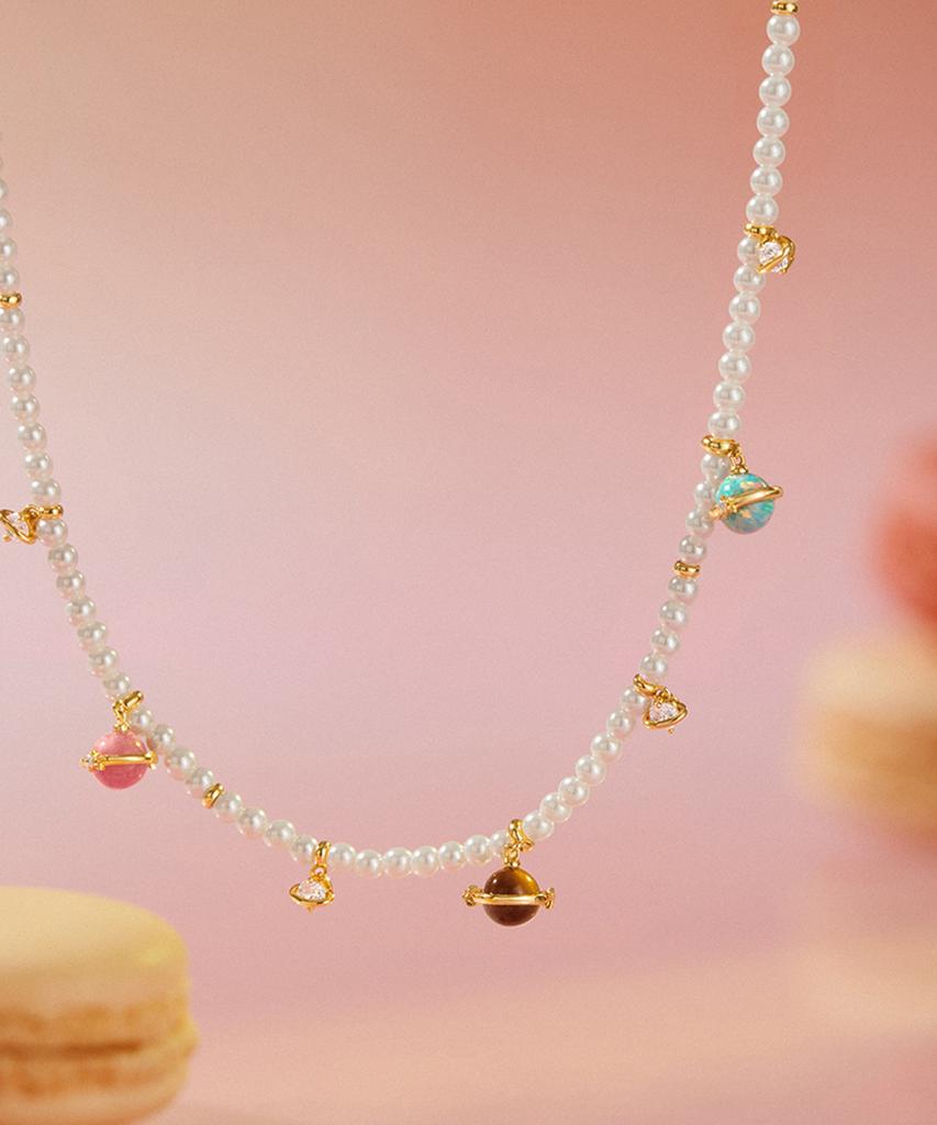 Lola Rose Heliocentric Multi-Pendant Layering Pearl Necklace