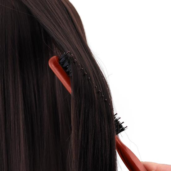 1/2Pcs Boar Bristle Teasing Hair Brush Wooden Long Handle Curl Fluffy Hair Rat Tail