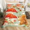 Lovely Squirrel Duvet Cover Cartoon Animal Starry Sky Moon Universe Blue Cloud Bedding Set Watercolor Painted Art Quilt Cover