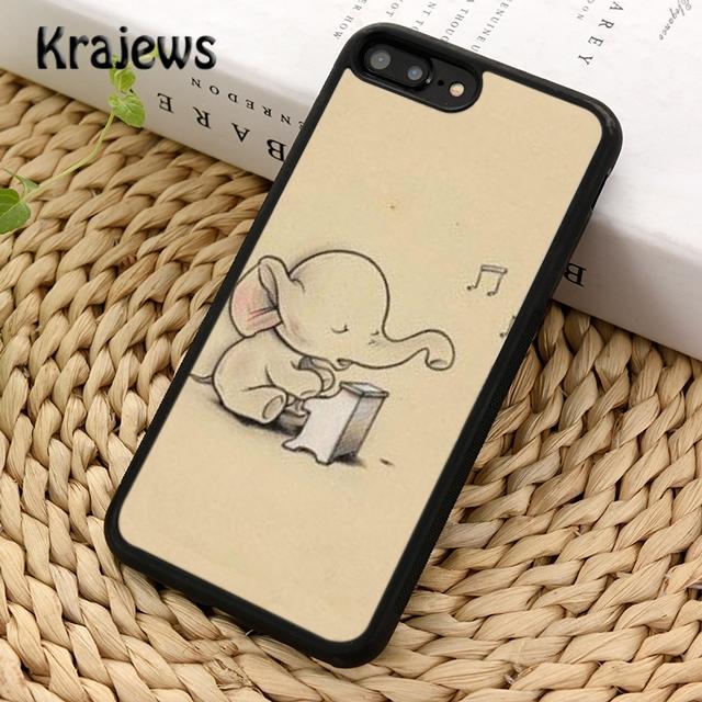 Krajews Анимация Животное Слон Мягкий Чехол-Накладка Для Телефона Для iPhone 16 15 SE2020 14 6 7 8 plus 11 12 13 pro max coque Fundas