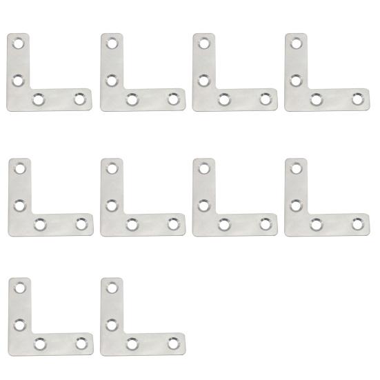 10 шт., 40/50/60/80 мм, T-образный/L-образный угловой кронштейн, не легко ржавеет, гуманный дизайн, полные характеристики, плоская угловая распорка для двери