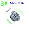 Серебряный 1/2" M16 M17 M18 M19 M20 M22 M24 M28 M32 резьбовой соединитель латунь для крана переходник для ремонта 1 шт.