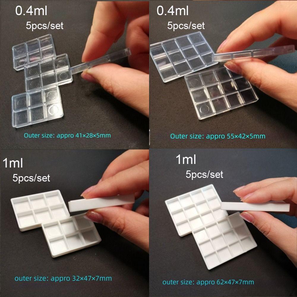 5/20/50pcs White Transparent Empty Half Tiny Pans Watercolor Pans DIY Watercolor Oil Painting