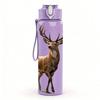 1PC Forest Stag Deer Animal Pattern 750ml Color Plastic Sports Water Bottle Leakproof Flip Straw Lid Suitable for Sports Office Home Use