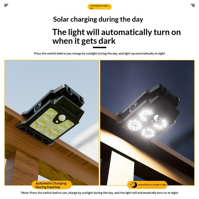 Upgraded Intelligent Sensing Solar Clip Lamp Outdoor Courtyard Lamp Garden Lighting Solar Wall Lamp