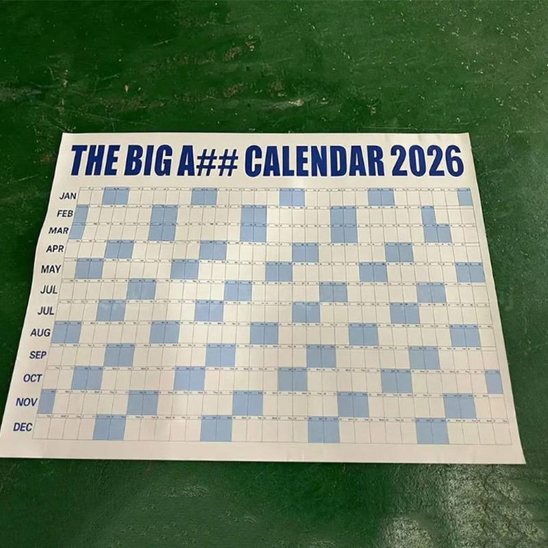 Большой А#Календарь 2026 Календарь Планировщик Лист Расписание Стикер Планировщик Цель 365 Дней Планировщик Лист Список Дел Канцелярские Товары