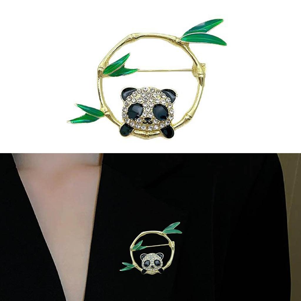 Multipurpose Panda Bamboo Pin Crafted from Practical Alloy Materials Accessory for Daily Wear and Special Occasions