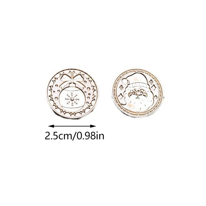 2,5 см для рождественской открытки, печать, журнал, скрапбукинг, украшение для праздничной упаковки подарков, открытки