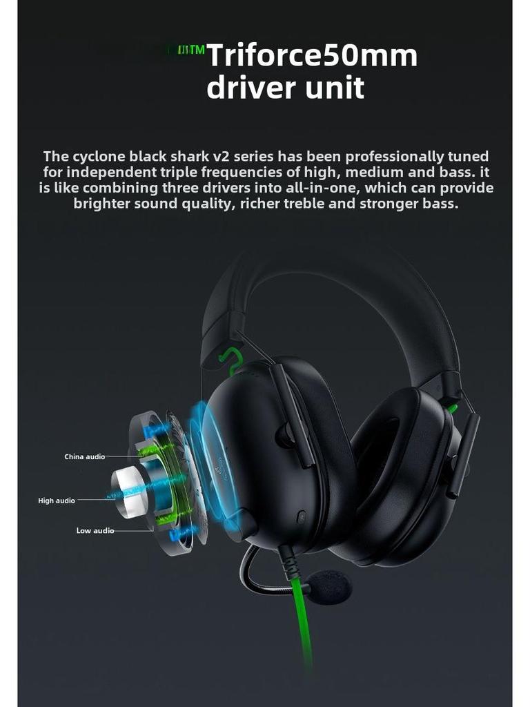 Razer BlackShark V2 X Gaming Headset with 7.1 Surround Sound and Microphone