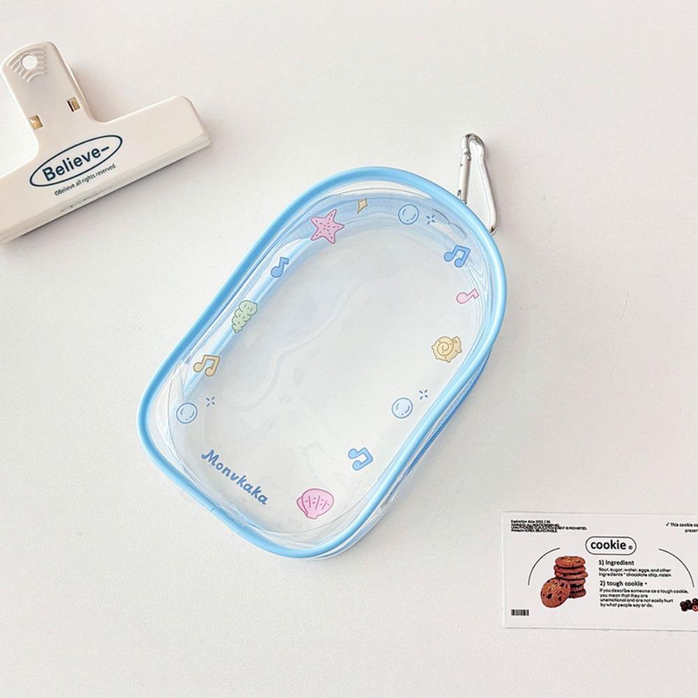 PVC Data Cable Storage Bag Transparent Dolls Outdoor Bag Plush Dolls Storage Pouch for 13cm Dolls