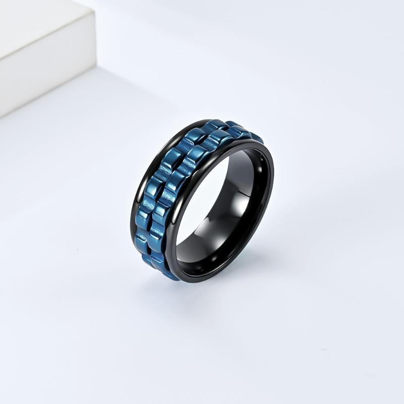 Вращающееся кольцо для облегчения снаряжения для мужчин и женщин, облегчение тревоги, хип-хоп, кольца для пар, модный дизайн, свадебные украшения из нержавеющей стали, аксессуары