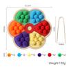 Wooden Montessori Toy Flower Shape Rainbow Board Children Fine Motor Skill Education Toy Baby Color Sorting Sensory Toy Kid Gift