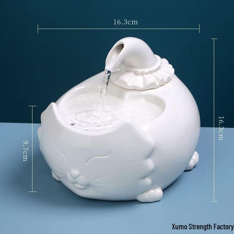 Керамическая Автоматическая Поилка для Животных - Динамичная Циркулирующая Чаша для Кошек и Собак, Не Требует Подключения к Сети